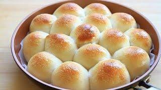 [SUB] Milk buns l  Only 10 Mins! Make at night, bake in the morning  So fresh & delicious!