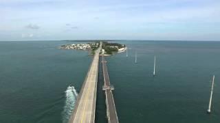 Drone Flight over Long Key Bridge Florida