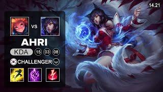 Ahri vs Zoe Mid - KR Challenger - Patch 14.21 Season 14