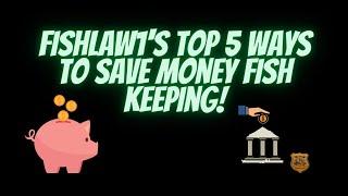 Fishlaw1's Top 5 ways to Save Money Fish Keeping ($$$)