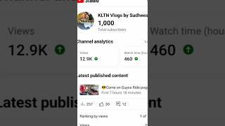 1000 subscribers reached in my YouTube channel