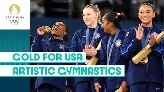 Gold for Team USA Womens Team All - Around champions  | #Paris2024 Highlights