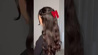 Easy hairstyles for girls ️ #hairstyle #christmas #hair #hairtok #explorepage #shorts #longhair