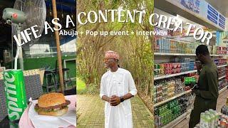 LIFE AS A CONTENT CREATOR IN ABUJA | Interview + Pop event + mall 🫘