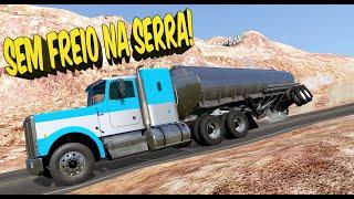 SEM FREIO NA SERRA - NÃO SOBROU NADA DOS CAMINHÕES | BeamNG Drive