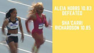 Aleia Hobbs 10.83 DEFEATED Sha’Carri Richardson 10.85-NYC Grand Prix 2022