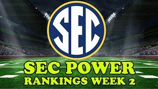 2024 College Football SEC Power Rankings!  Week 2