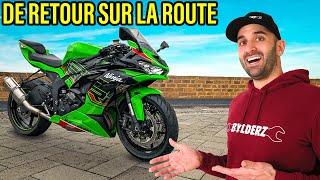 RÉPARATIONS KAWASAKI ZX6R ACCIDENTÉE : MONTAGE CARÉNAGES CHINOIS + 1ÈRE SORTIE