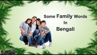 Learn Bengali  Family Relationships Words in English For Beginners