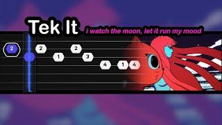 Cafuné - Tek It (I Watch The Moon) (EASY SLOW Guitar Tabs & chords Tutorial)