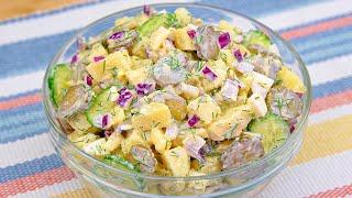 The most delicious Berlin salad! Simple and delicious German recipe!  6 ASMR Recipes!