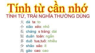 TÍNH TỪ THƯỜNG DÙNG TRONG GIAO TIẾP TIẾNG TRUNG