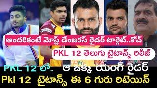 Pro kabaddi season 12 Auction telugu titans target players analysis | Kiran fact | pkl 11 titans new