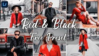 Red and Black Free Preset | Free Lightroom Mobile Preset | Black and Red Lightroom Tutorial |