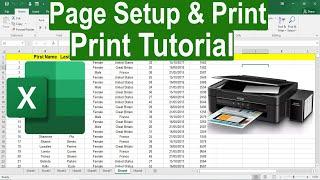 MS Excel Print Page Setup & Print Data Tips | Print Tutorial | Computer Printer Settings