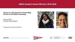 MIT DMSE Award Recipients 2019-2020