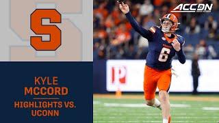 Syracuse's Kyle McCord Annihilates UConn Secondary & Breaks School Record