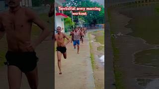 Territorial army morning workout #army #indianarmy #chiinusaidpur #shorts #tabharti