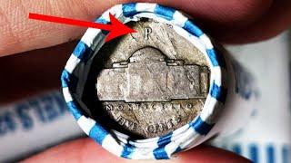 THIS IS EXACTLY WHAT YOU WANNA SEE! COIN ROLL HUNTING NICKELS