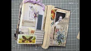 Finishing Up Our Tim Holtz Stash Journal - Easy Embellished Pocket & Flip