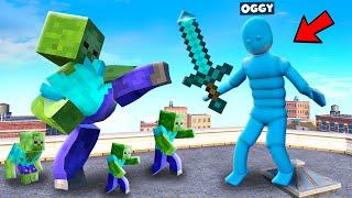 Overgrowth Minecraft Zombie Battle With Oggy And Jack