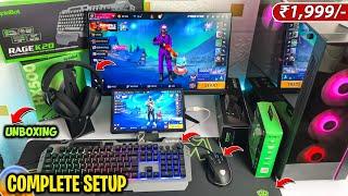 I buy ₹2,000 Cheapest Complete Desk Setup for Mobile & PC Gaming - Ft. SpinBot | play free fire ️⌨️