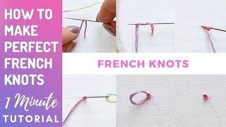 How to make perfect French Knots 🪡 Quick Step-by-Step Guide | Hand Embroidery Tutorial for Beginners