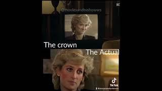 The Princess Diana in the Crown and in reality #panorama #viral #diana #princessdiana #netflix #fpy