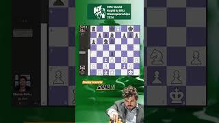 Magnus Carlson's epic game at FIDE world Blitz Championship 2024 - game 10 #chess #magnuscarlsen