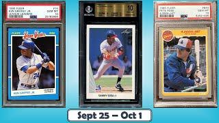 TOP 10 Highest Selling Baseball Cards from the Junk Wax Era on eBay | Sept 25 - Oct 1, Ep 86