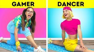 DANCER vs GAMER | She HATES her POPULAR Sister | Funny Family Situations - by La La Life Games