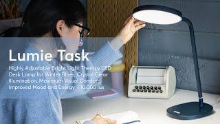 Lumie Task | Highly Adjustable Bright Light Therapy for Maximum Visual Comfort, Better Mood & Energy