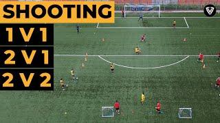 Fun Finishing Games | Shooting - 1V1 - 2V1 - 2V2 | Soccer Drills - Football Exercises