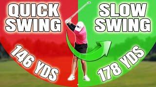 Why Swinging Slower Actually Hits The Ball Further!