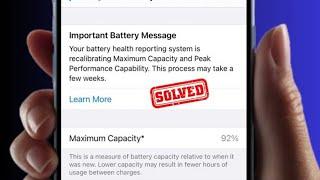 How to Remove Important Battery Message in iPhone 11 / 11 Pro  / 12 Pro Max / 13 Pro / X XS MAX