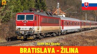 Cab Ride Bratislava - Žilina (Bratislava - Košice 1/3, Slovakia) train driver's view 4K