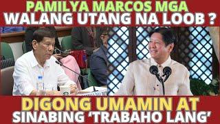 Pamilya Marocs mga walang utang na loob ? Digong umamin at sinabing 'trabaho lang' ?