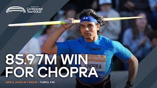 Olympic champ Neeraj Chopra rules in Turku ! | Continental Tour Gold 2024