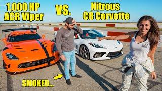 NITROUS C8 CORVETTE SMOKES 1000HP ACR VIPER *embarrassed*