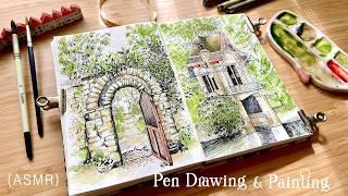 Calming ASMR Drawing⎥Watercolor Painting  Art 