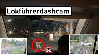 Train Driver´s Dashcam | Red light and crossing tracks...