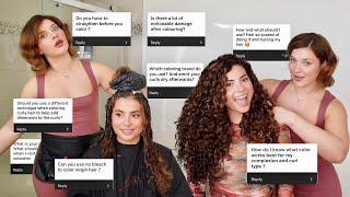 AMANDA'S WEDDING HAIR COLOR MAKEOVER + ANSWERING YOUR QUESTIONS ABOUT COLORING CURLY HAIR