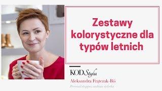 Zestawy kolorystyczne dla typów letnich: Jasne Lato, Zgaszone Lato, Chłodne Lato