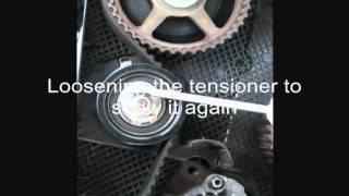 VW TDI engine ALH timing belt tensioner procedure