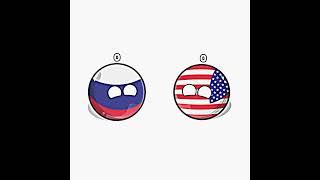 USA and Russia does the Trend|countries in a nutshell#countryballs# nutshell