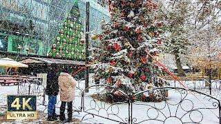 First Snow in Budapest Christmas Market  4K Walking Tour 2023