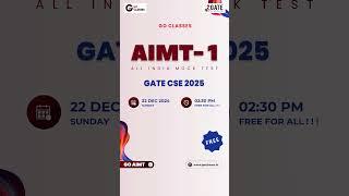 GO Classes AIMT - 1 GATE CSE 2025 | GATE AIMT |#AIMT #GATEAIMT #GATE2025 #GATECSE #gate #AIMT1