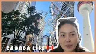 A DAY IN DOWNTOWN CALGARY  + KAIN AT PASYAL! | BUHAY CANADA