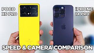 POCO X6 Pro vs iPhone 14 Pro SPEED TEST & CAMERA Comparison | Zeibiz