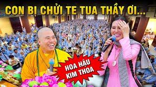 Hoa hậu / Ca sĩ KIM THOA "tâm sự" cười chảy nước mắt tại chùa HỘ PHÁP #thichnhuanduc #thaynhuanduc